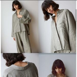 Deiji Studios - the drawcord set - linen check